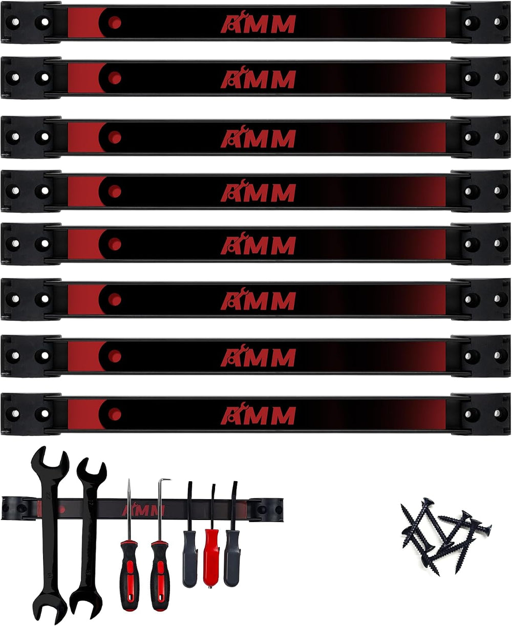 8PCS Magnetic Tool Holder Strip, 12" Heavy Duty Tool Organizer Magnetic ...