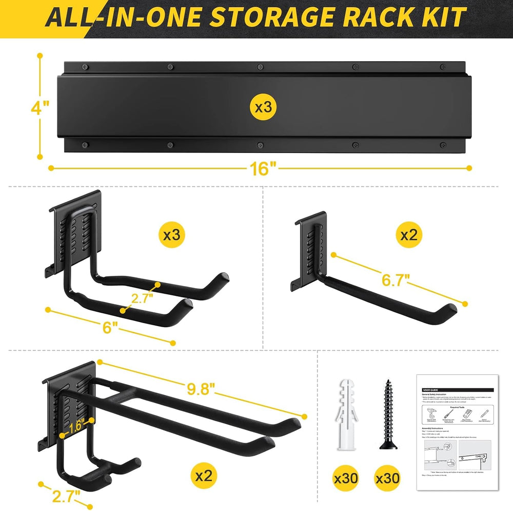 UUP 48" Garage Tool Organizer Wall Mount, 440lbs Garden Garage Storage G...
