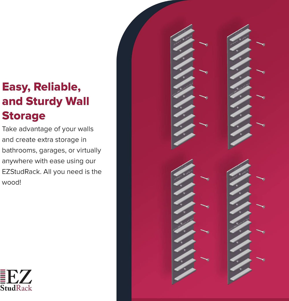 Made in USA | EZStudRack Adjustable Between Stud Shelf Bracket | Shelf Bracke...