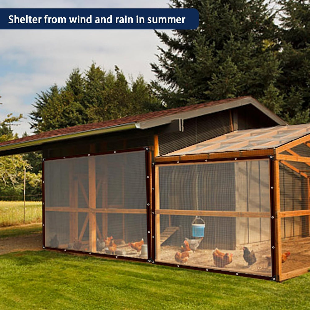 Clear Waterproof Tarp Heavy Duty 7x12ft-2P,90% Transparent Vinyl Plastic