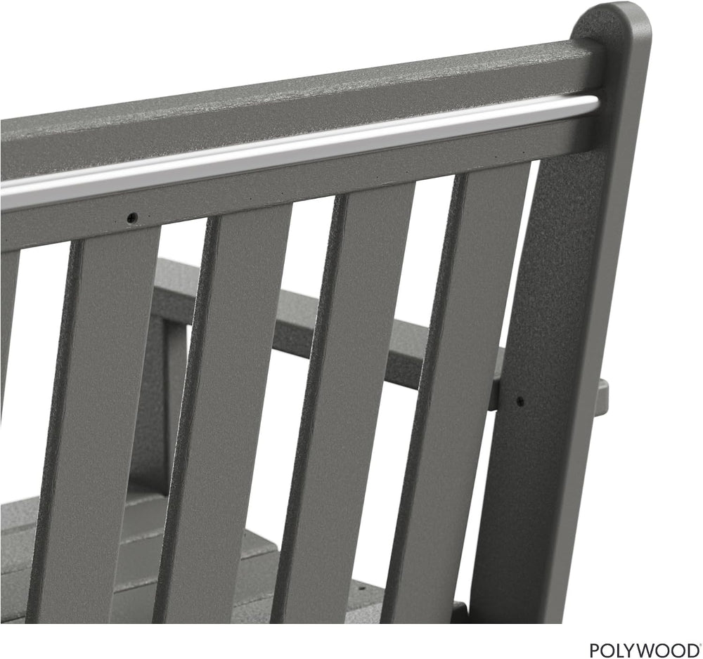 POLYWOOD GNB48GY Vineyard 48" Bench, Slate Grey