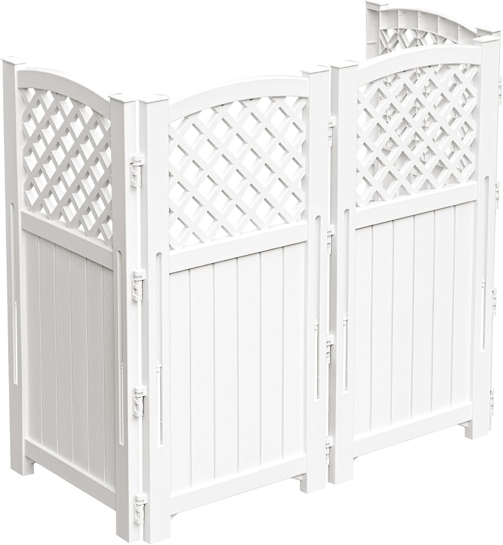 Devoko Resin Outdoor Privacy Fence, 4 Privacy Screen Panels