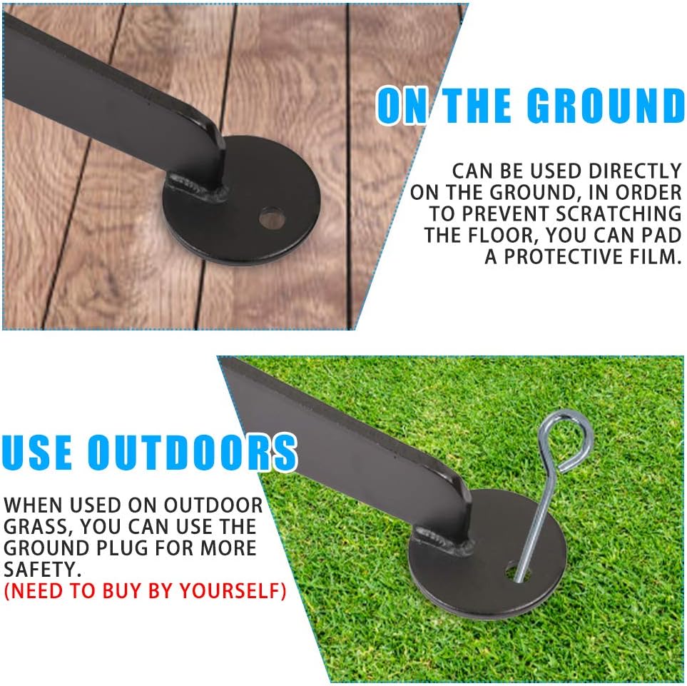 FDW Hanging Hammock Stands Hammock Chair Stands,C Stand Outdoor Solid Steel H...