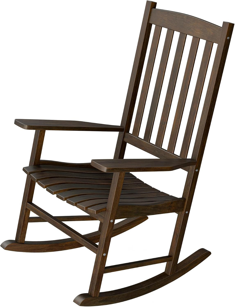 SUPER DEAL Outdoor Rocking Chair, All Weather Resistant Outdoor Indoor Wood P...