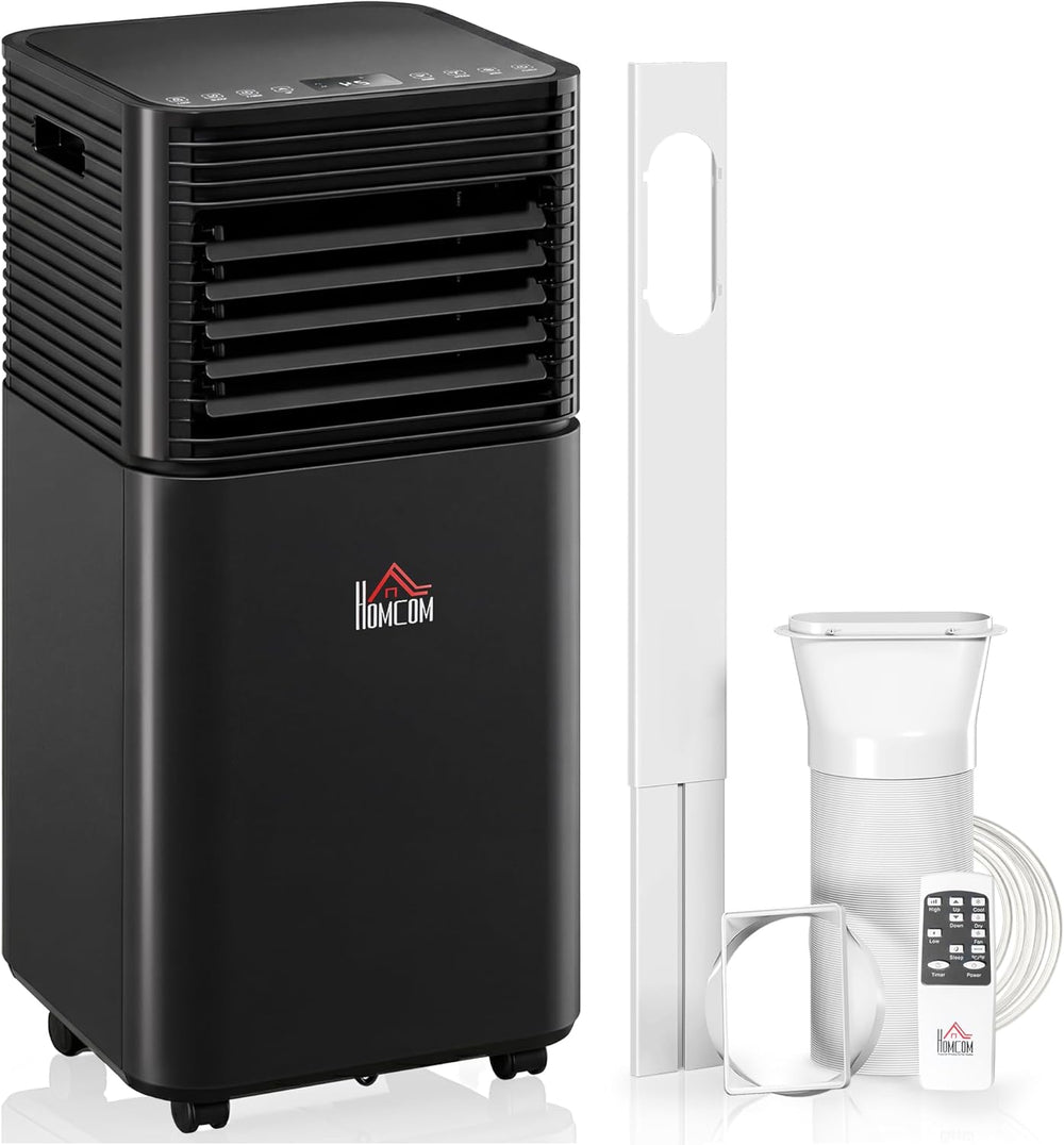 HOMCOM 8000 BTU Portable Air Conditioner for Rooms up to 344 Sq.Ft. Black