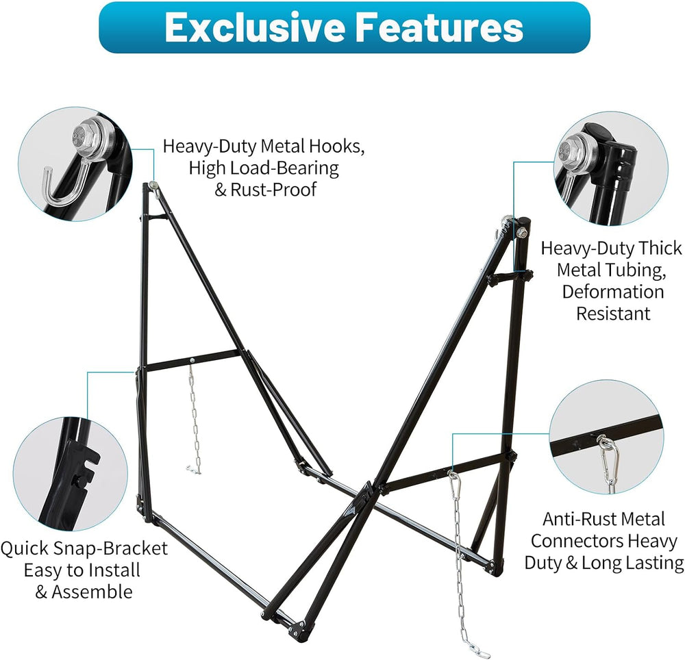 Foldable Hammock Stand,Portable for Outdoor or Indoor,Without Cloth.