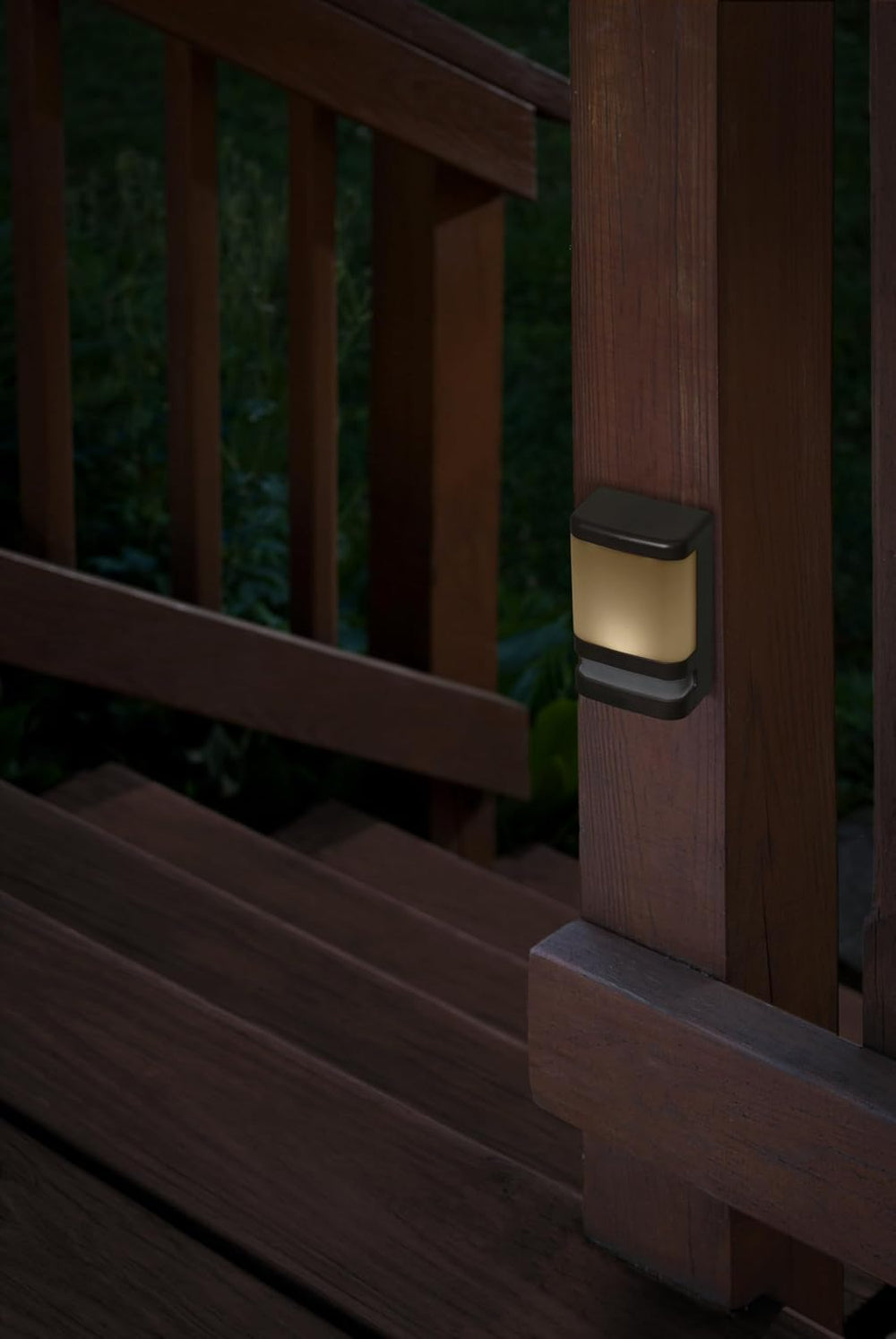 Xodus Battery Operated LED Deck & Stair Light, Motion Sensor, Black, 3 Pack