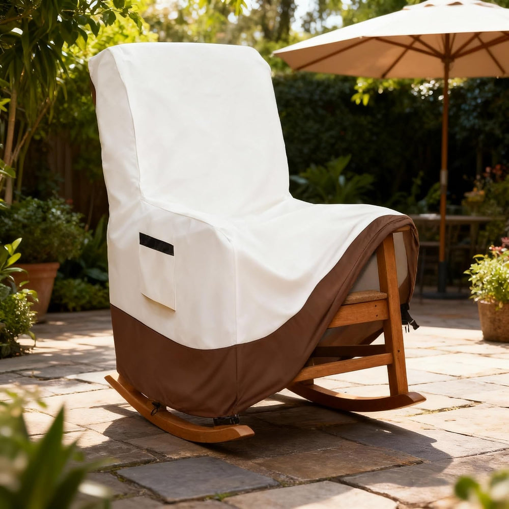 Outdoor Rocking Chair Covers, 600D Heavy Duty Waterproof Patio Recliner Chair...