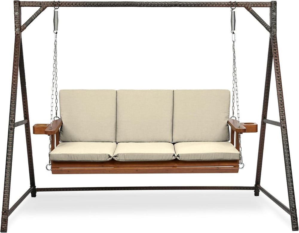 ARDEN Outdoor Swing Cushion Set, 2-Piece, 56x20, Tan