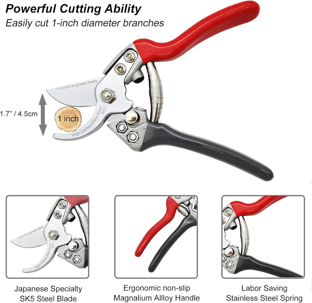 TONMA 7.5" Garden Scissors, Made in Japan, Pruning Shears & Clippers...