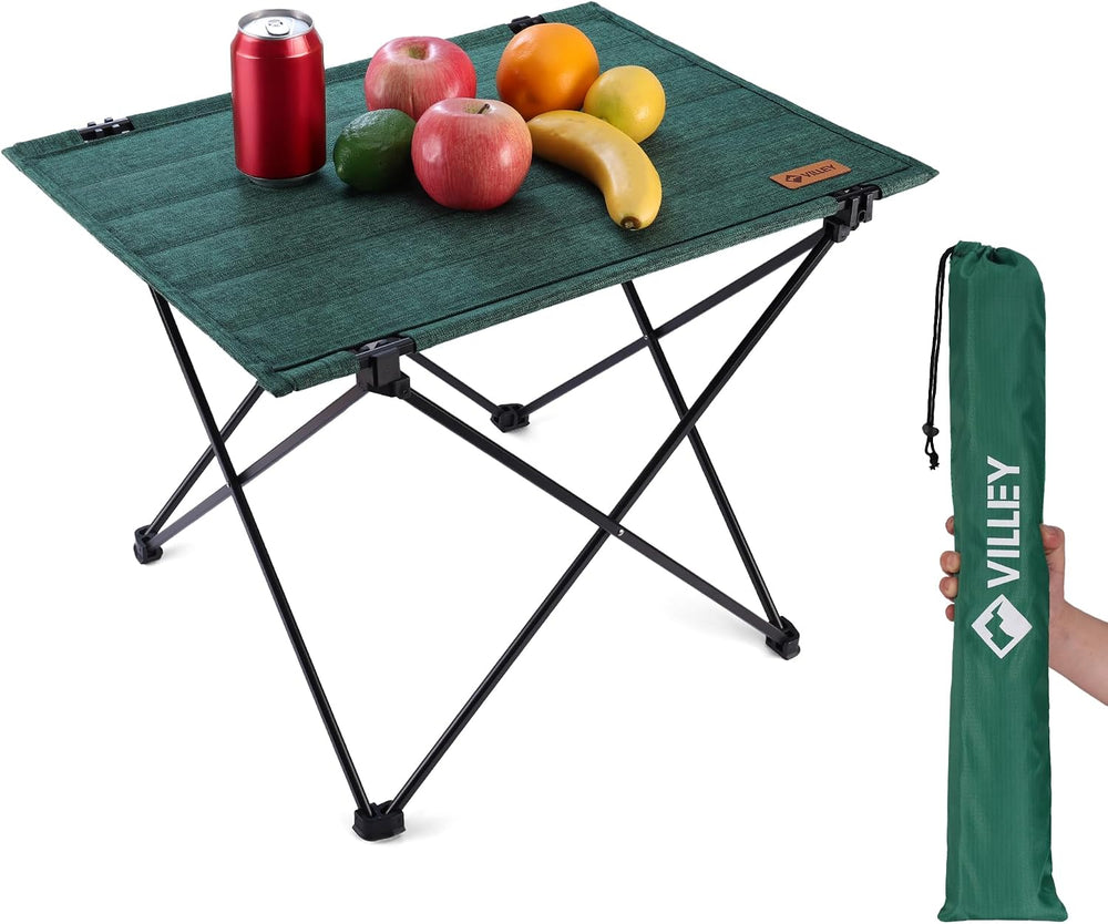 VILLEY Folding Camping Table, Portable Lightweight Table with Carry Bag