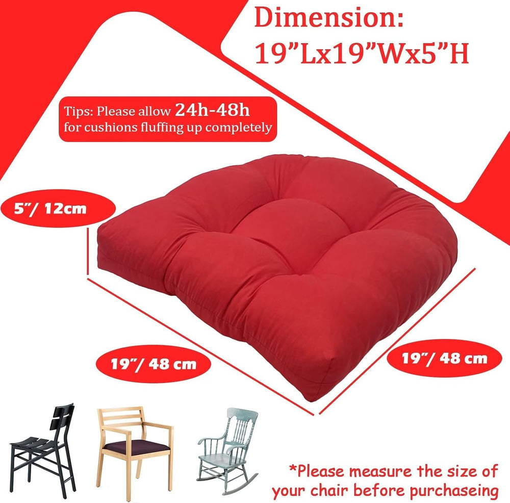 MTMR 2Pcs Outdoor Chair Cushions, Patio Furniture Seat Pads, Waterproof