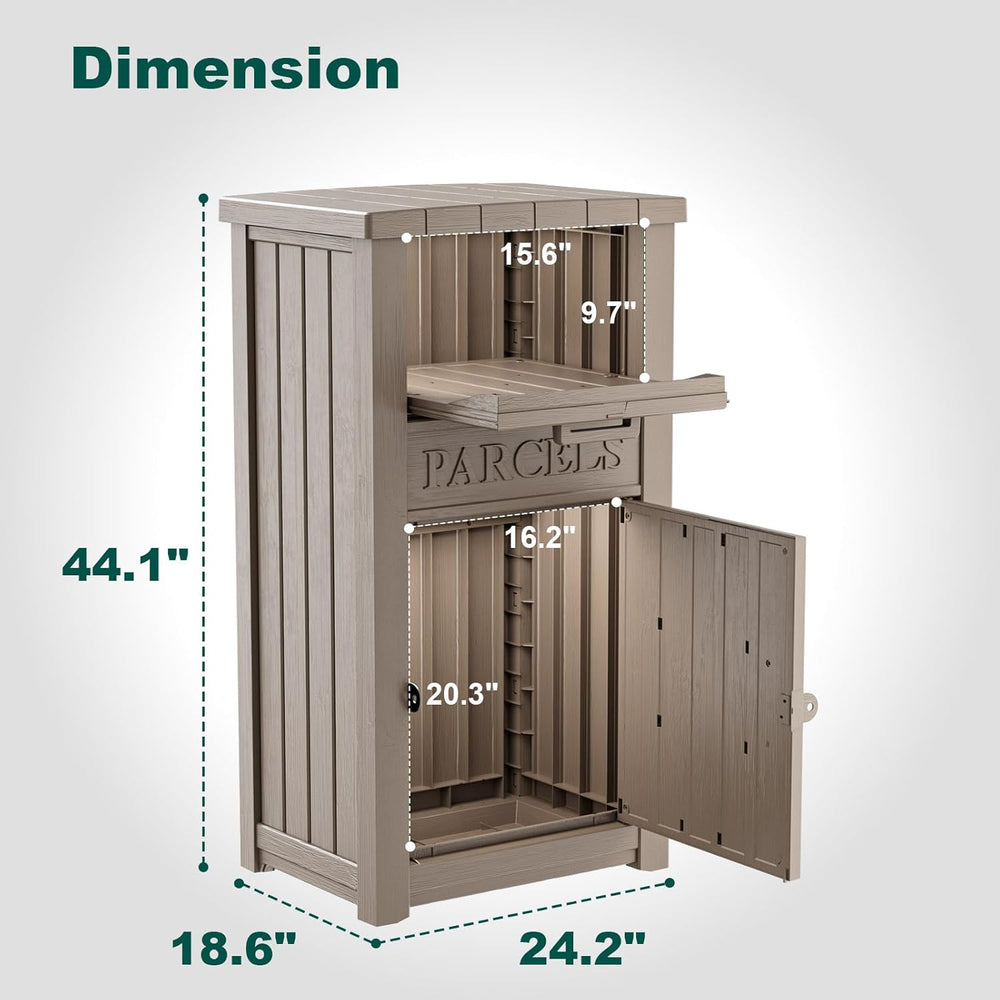 Package Delivery Box for Outside, Large Parcel Drop Box with Lockable Secure,...