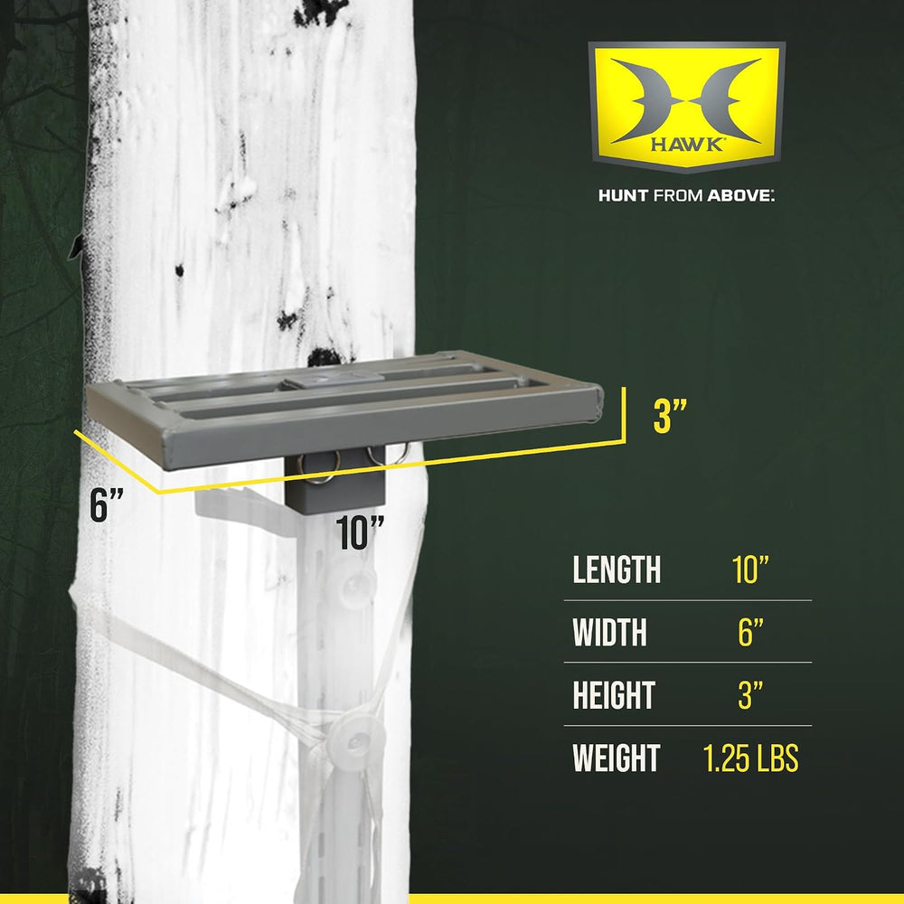 Hawk Helium Hammock Small Tree Stand Platform with Quiet Step, 10 x 6 Inch