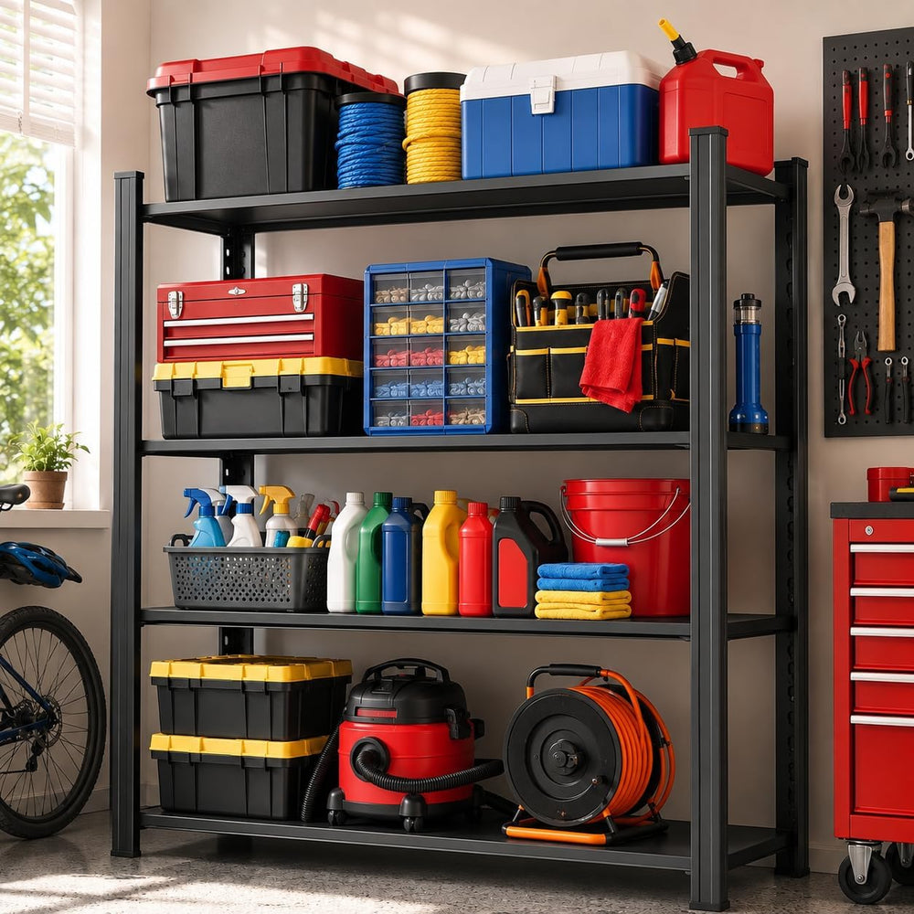 Garage Shelving Heavy Duty Storage Shelves Boltless Unit 44"H x 40"...