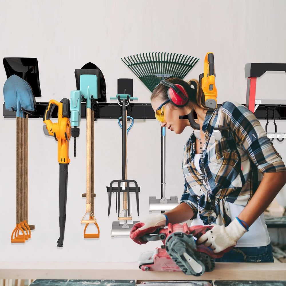 Garage Wall Organizer, Heavy Duty Tool Hangers for Garage Wall with 8 Double ...