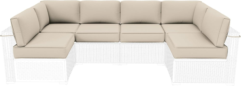 Outdoor Cushions for Patio Furniture, 14 Piece Water-Resistant Sofa Cushion