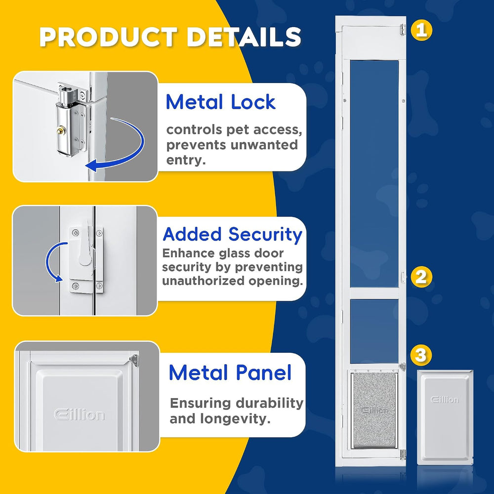 Large Dog Door for Sliding Glass Door, Openable Doggy Door for Sliding Glass ...