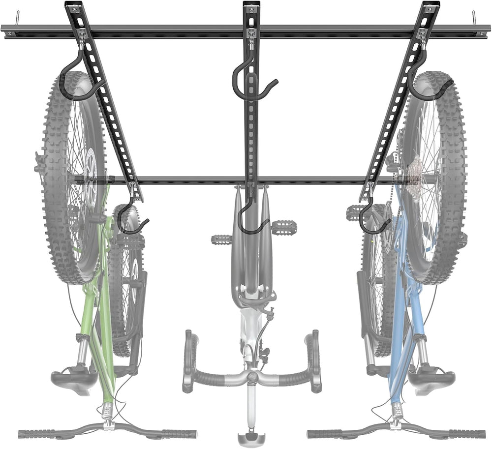 WALMANN Garage Ceiling Bike Rack, Adjustable Overhead Bicycle Storage