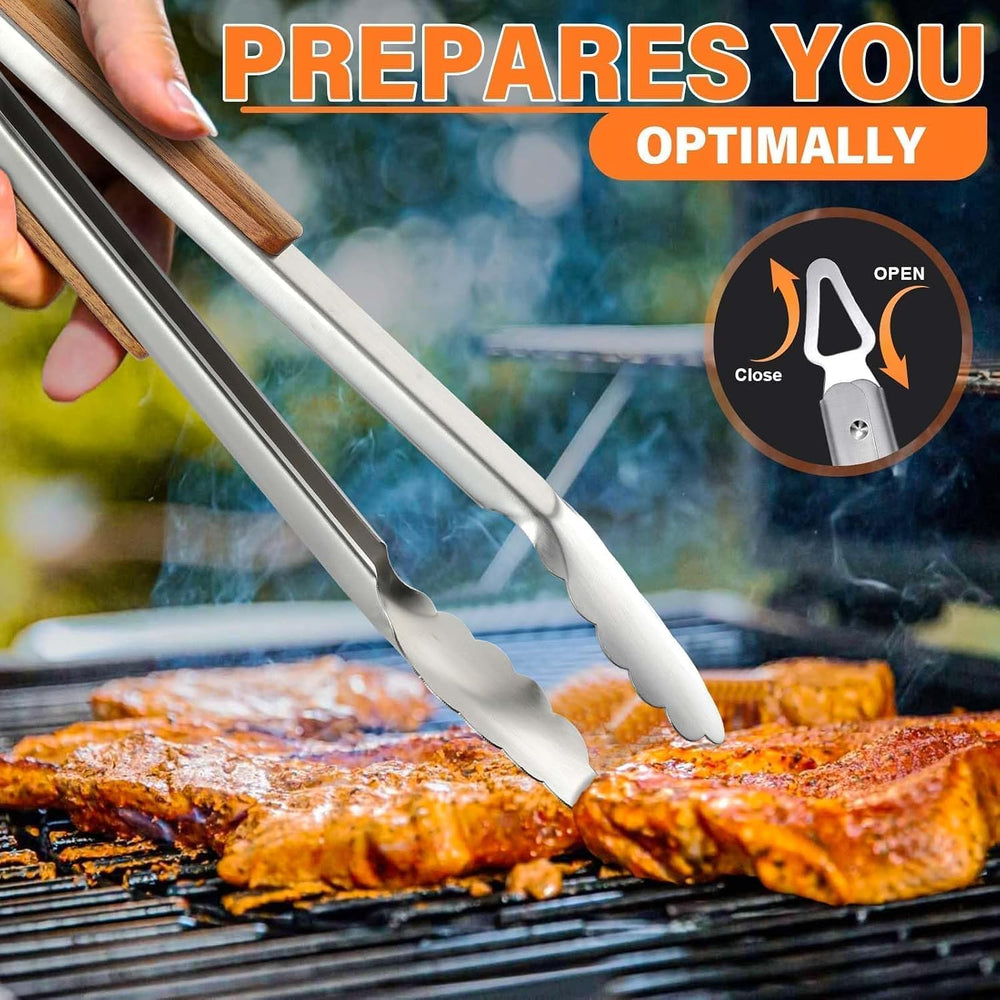 TIVOLI 4PCS Grilling Accessories Set - Heavy Duty BBQ Tool Set