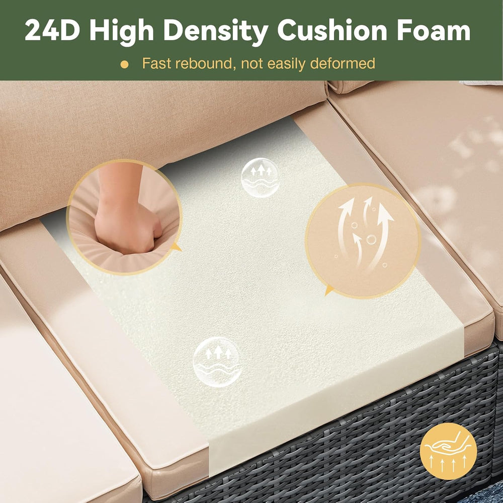 Aoxun 14-Piece Replacement Cushions for Outdoor Furniture, Outdoor Cushions f...
