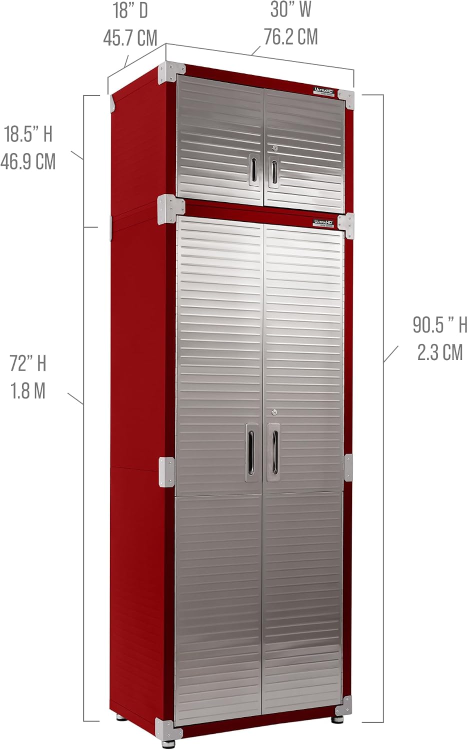 Seville Classics UltraHD 2-Piece Heavy Duty Mega Solid Steel Metal 2-Door Loc...