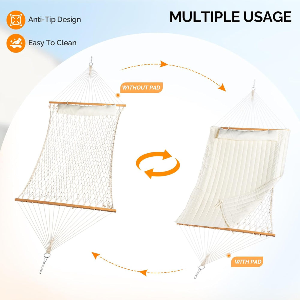 2026 Upgraded-ONCLOUD Hammock with Stand for Outsides, Heavy Duty Adjustable ...