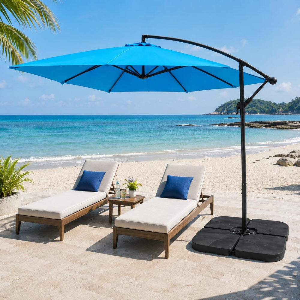 Simple Deluxe 4pcs Cantilever Offset Patio Market Stand with U Locking Shape ...