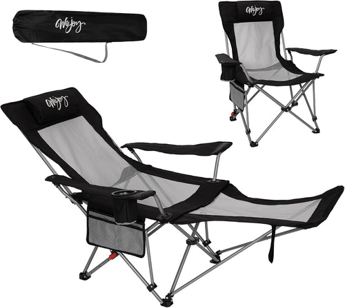 #wejoy 2-in-1 reclining camping chair with footrest for, main product view