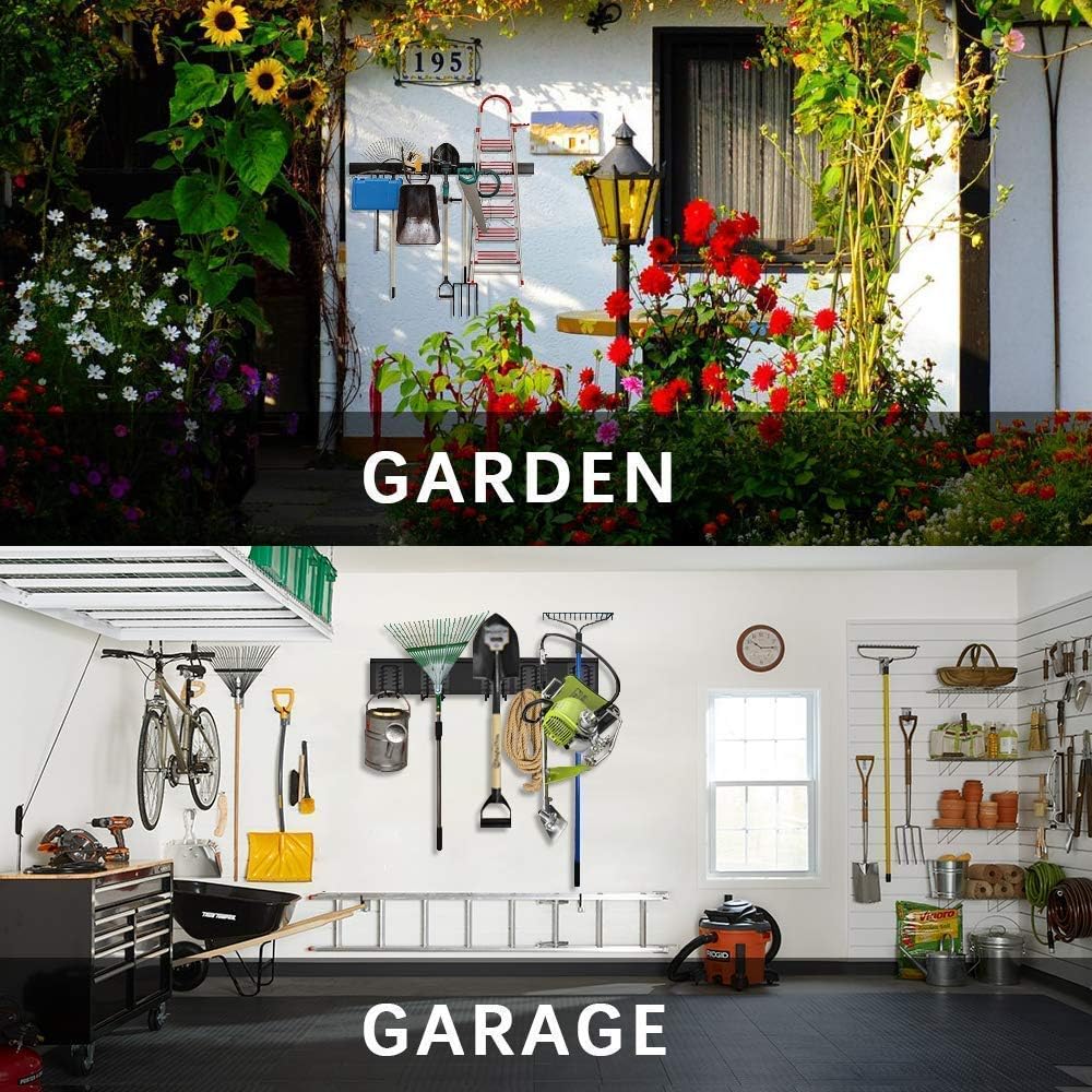 TORACK Tool Storage Rack Heavy Duty Garage Wall Mount Garden Tool Organizer