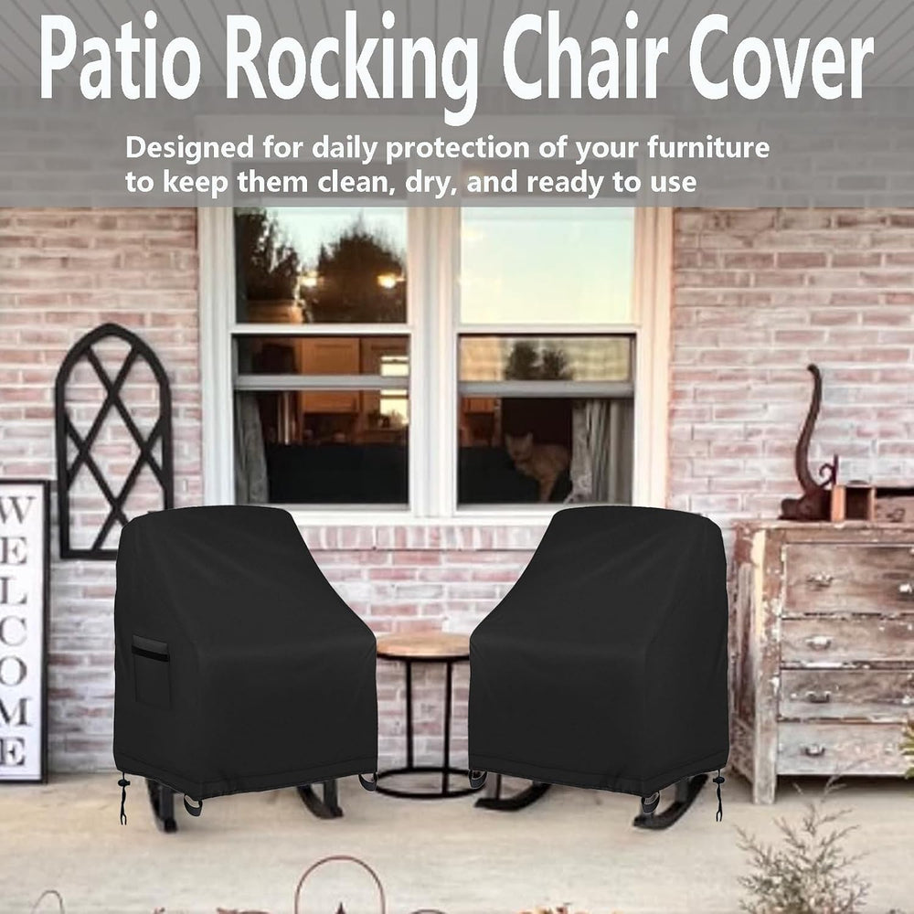 Oslimea Patio Rocking Chair Cover 2Pack, 27.5"W x 32.5"D x 39"...
