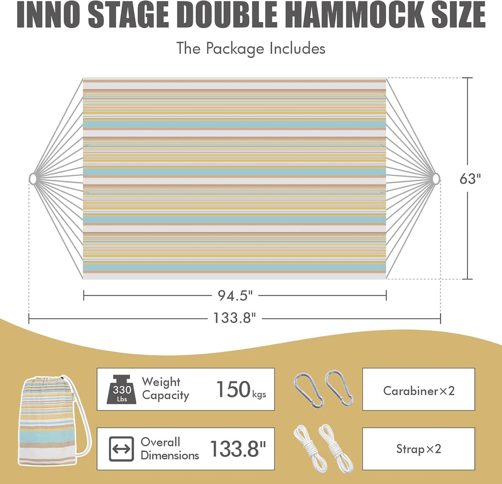 INNO STAGE Double Hammock with Tree Straps, Extra Large 2 Persons Hammock
