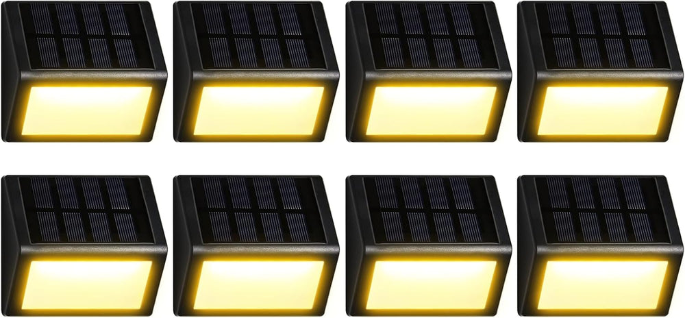 Solar Fence Lights 12 Pack, Outdoor Waterproof Solar Powered Step Lights, 300...