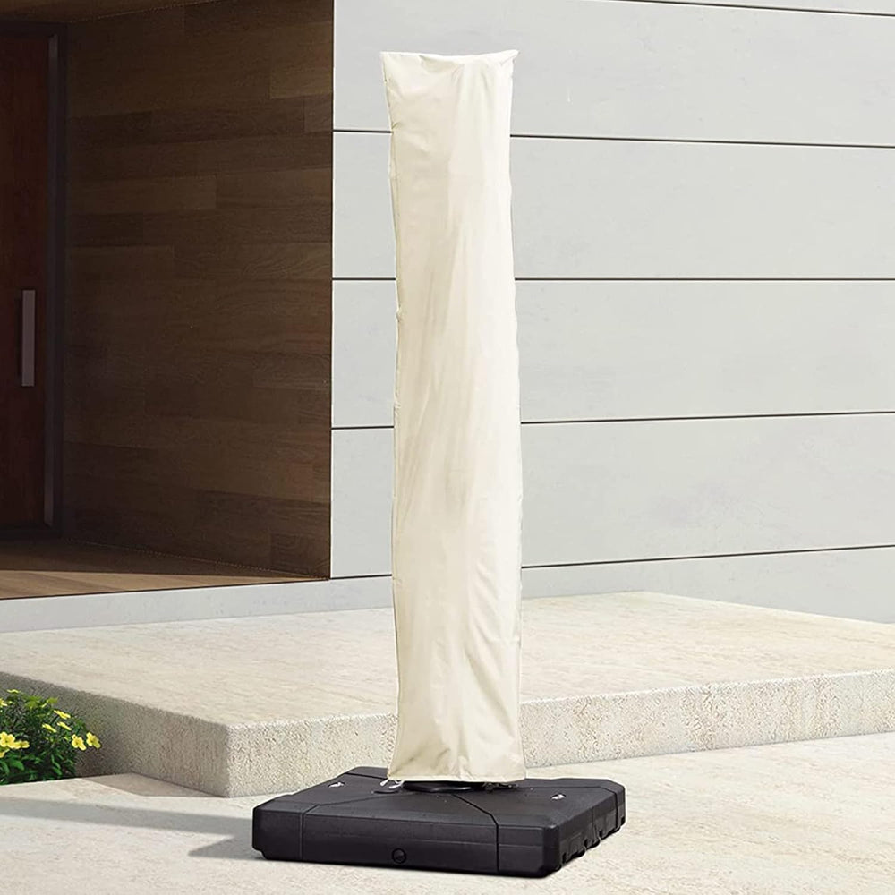 PURPLE LEAF Cantilever Umbrella Cover with Zipper Medium Size, Cream