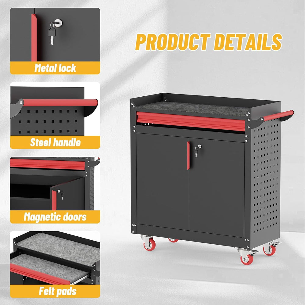 Rolling Garage Cabinets,Garage Storage Cabinet with Wheels