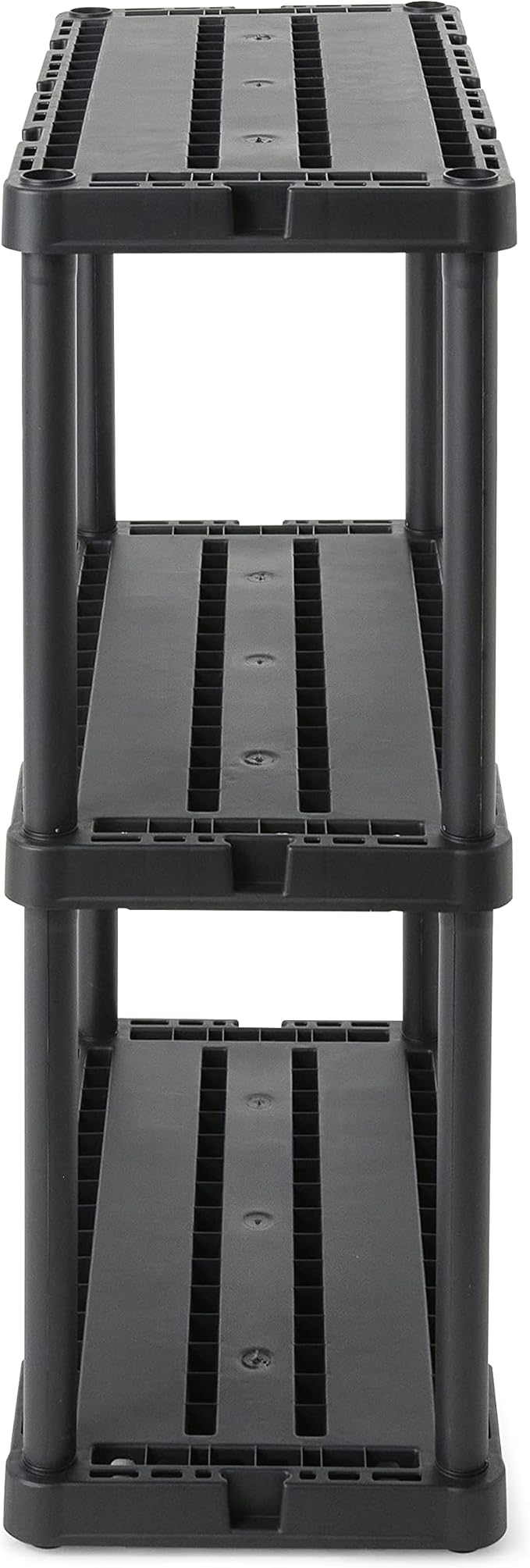 Gracious Living 4 Pack Light Duty Storage Shelves, Knect-A-Shelf 3-Shelf Vent...