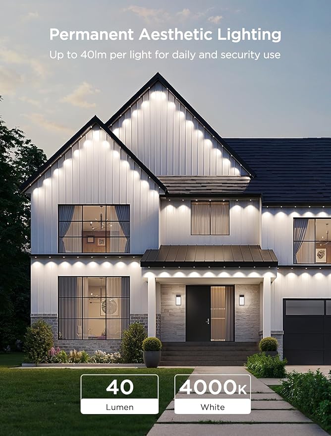 Govee Permanent Outdoor Lights 2, 50ft RGBIC Outdoor Lights with 36 LED Light...