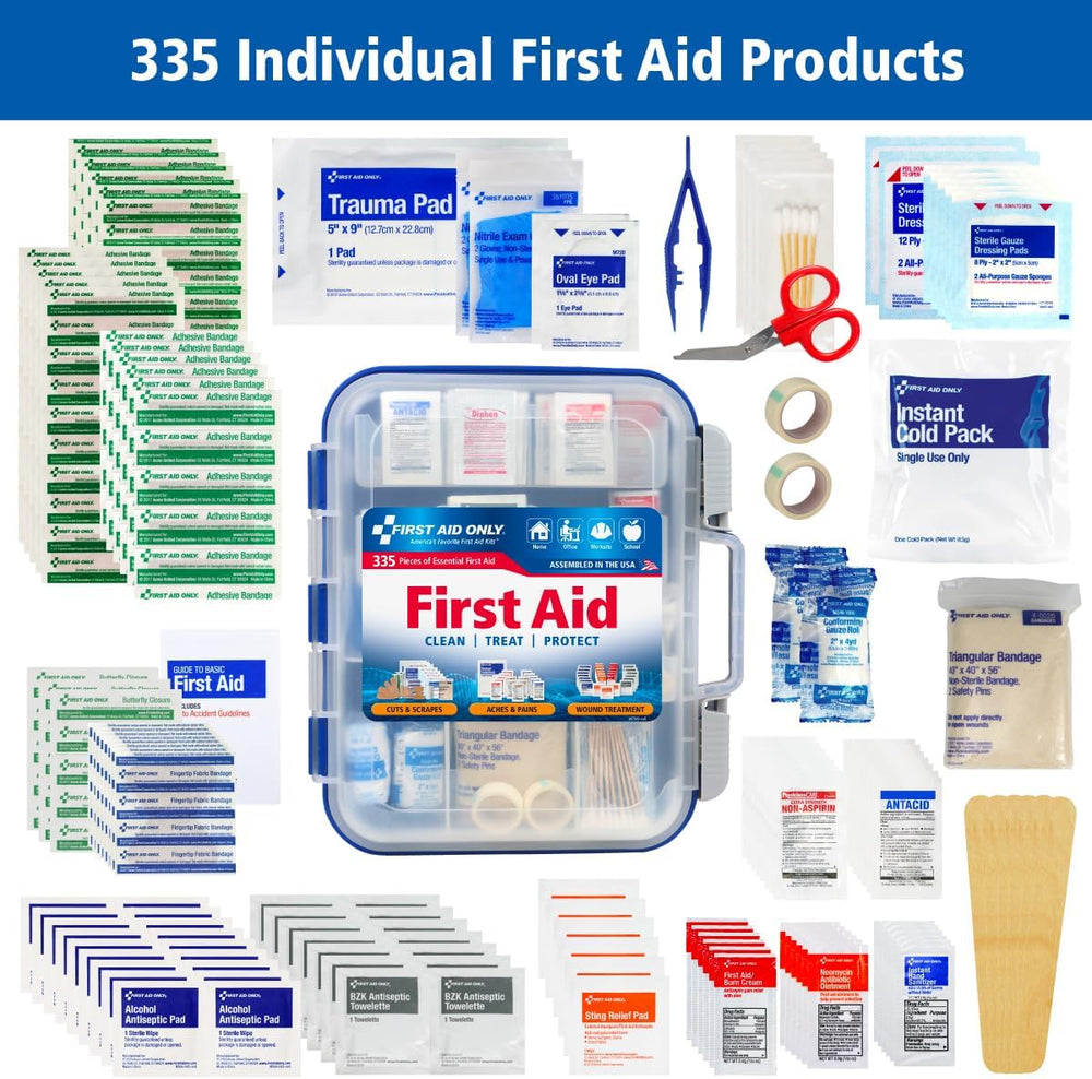 First Aid Only 335-Piece OSHA First Aid Kit for Home, Car & Travel