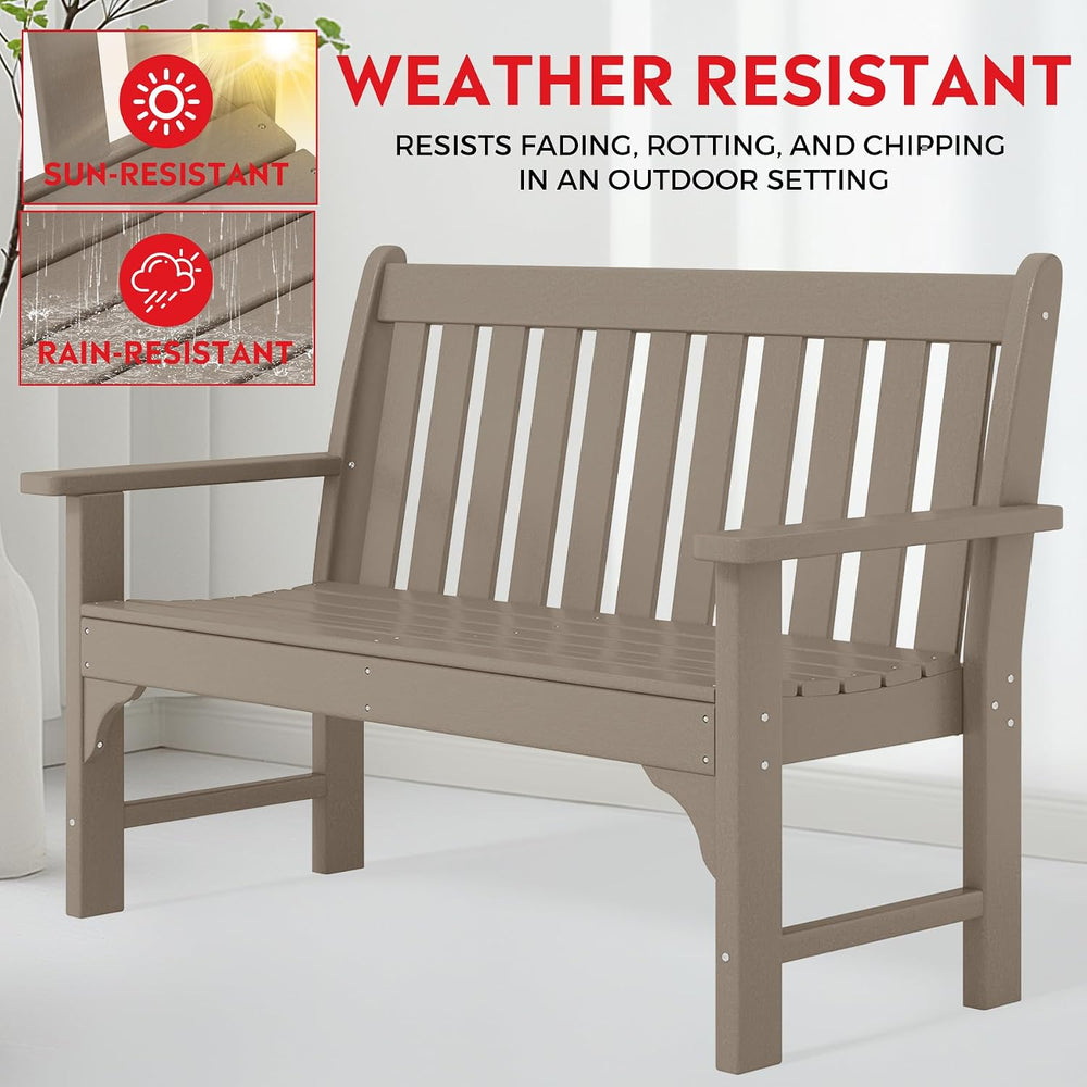 Garden Bench, Farmhouse Park Front Porch for Entryway Bench Outdoor Seating L...