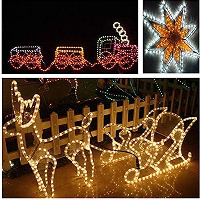150ft LED Rope Lights Outdoor, 1080 LED Connectable and Flexible Tube Lights ...