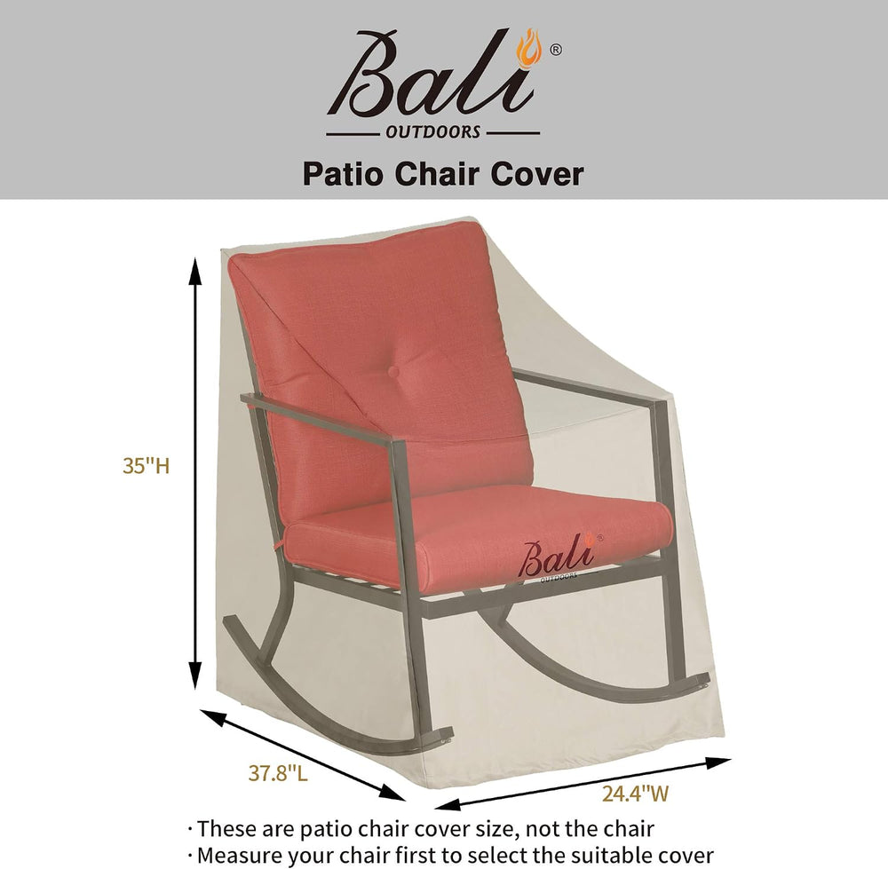 BALI OUTDOORS Patio Rocking Chair Cover Waterproof Outdoor Patio Furniture Co...