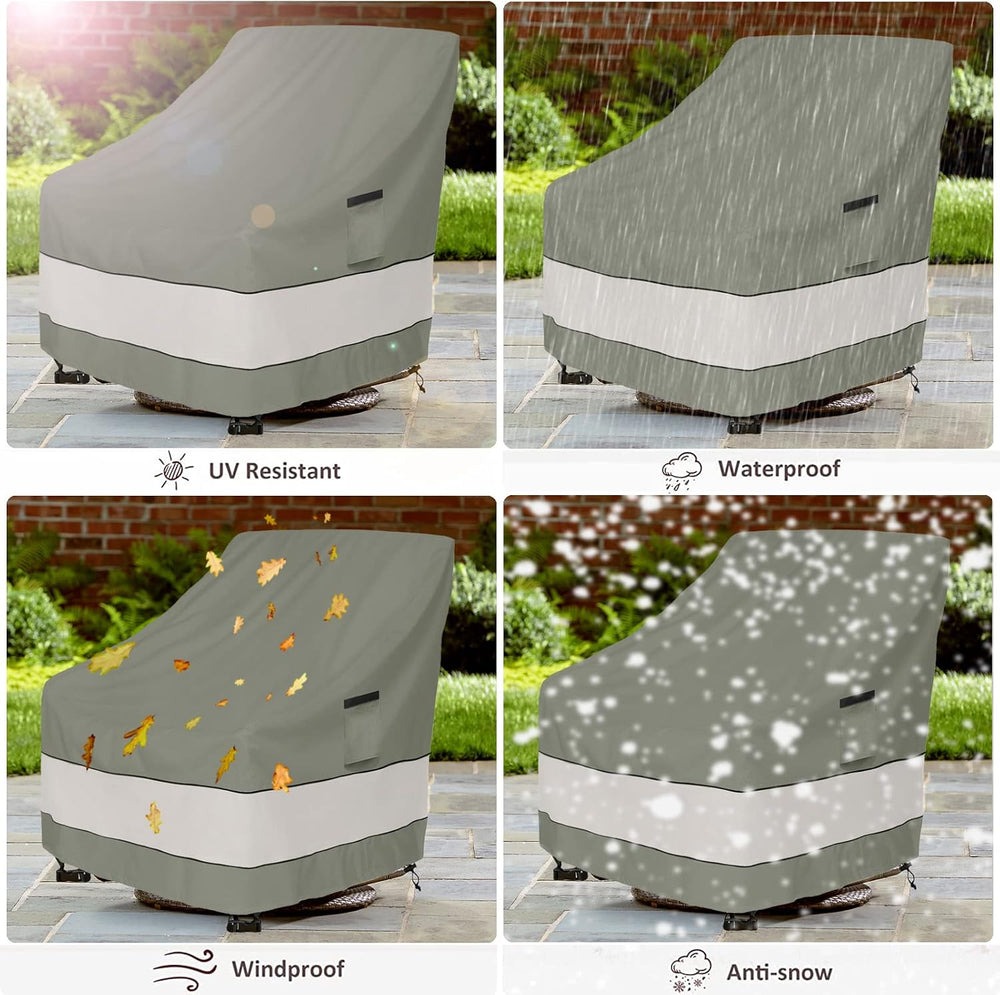 Patio Chair Covers Waterproof Patio Furniture Covers,30W x 34D x 38 H Inches ...