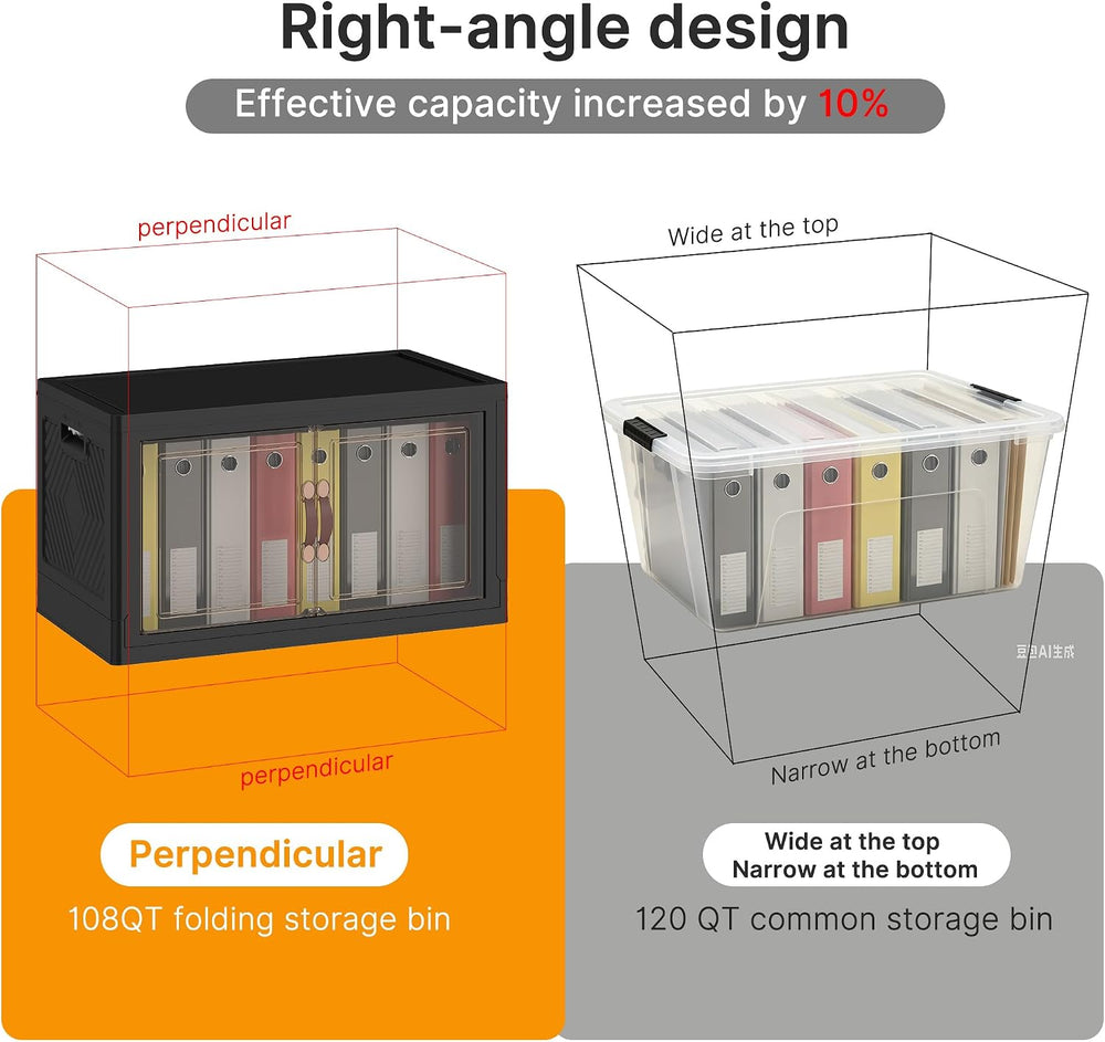 Stackable Storage Bins with Lids, 550QT Lockable Storage Cabinet