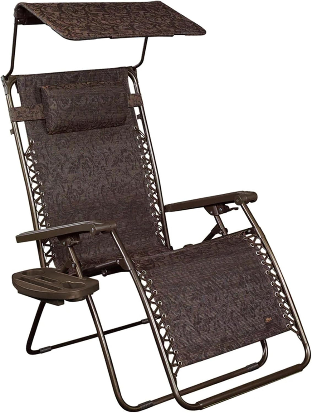 Bliss Hammocks XXL Zero Gravity Lounge Chair, Brown Jacquard, 33" Wide