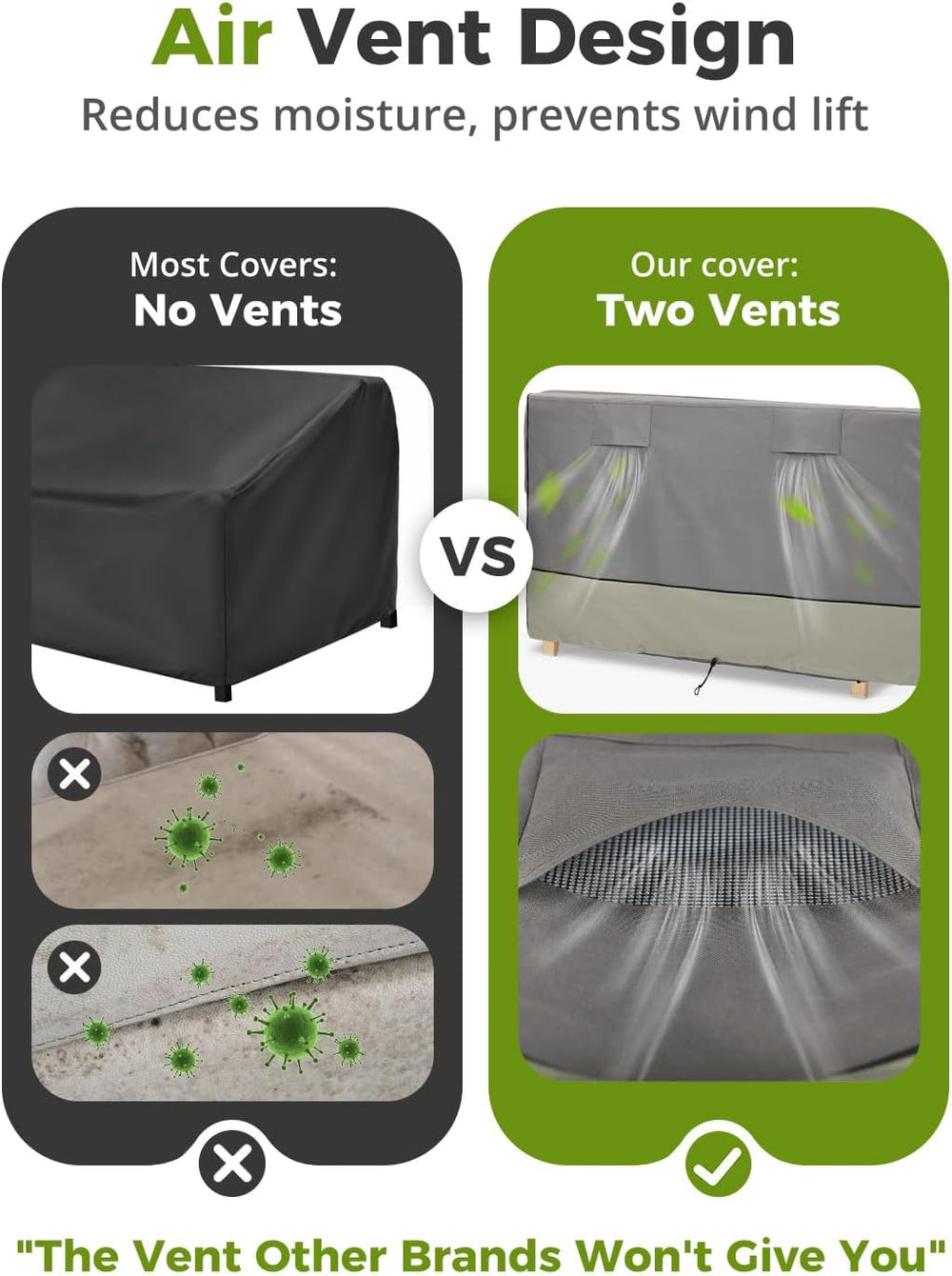 KylinLucky Outdoor Patio Loveseat Covers 48 x 26 x 33 inch Waterproof