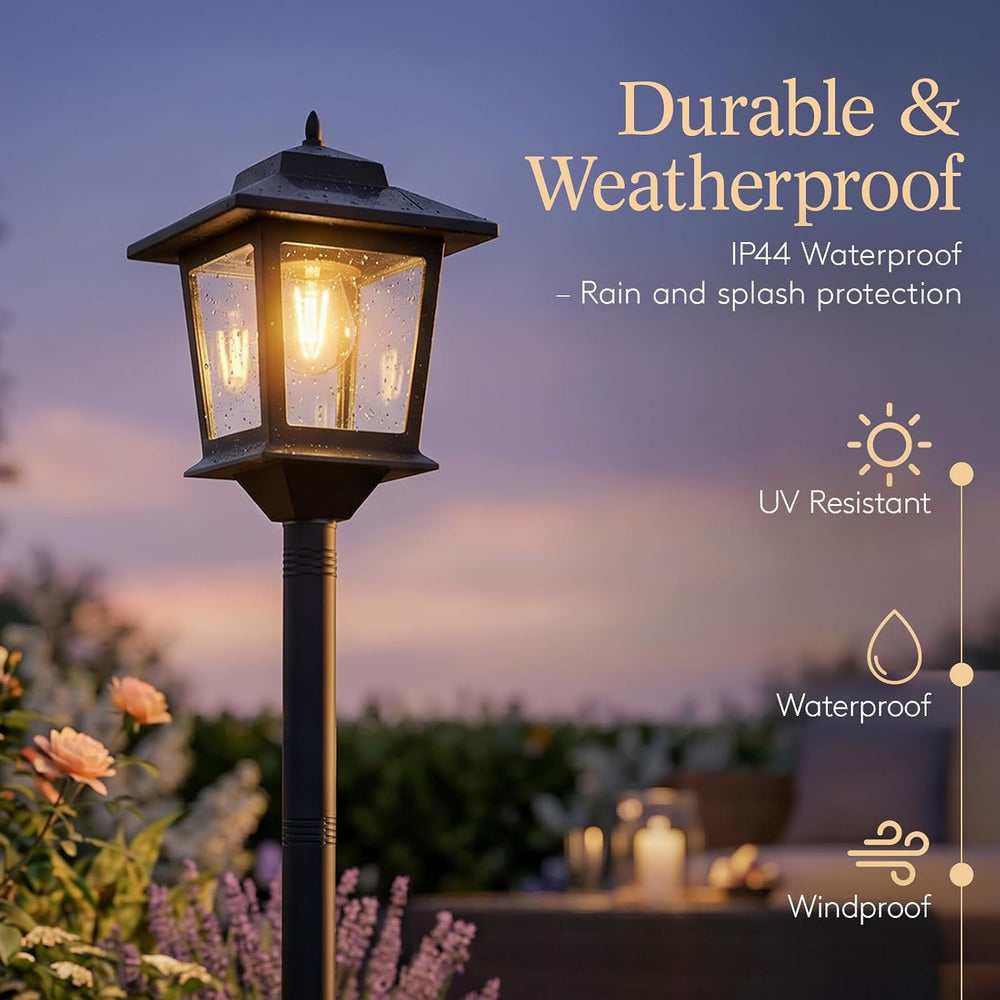 PASAMIC Solar Post Lights Outdoor, 2-Pack 63" Solar Lamp Posts Waterproo...