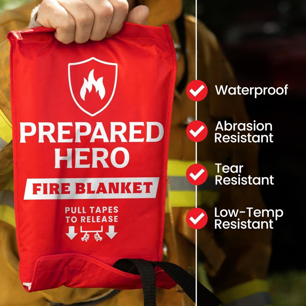 Prepared Hero Emergency Fire Blanket, Kitchen & Home, 39 x 39 in, 8 Pack