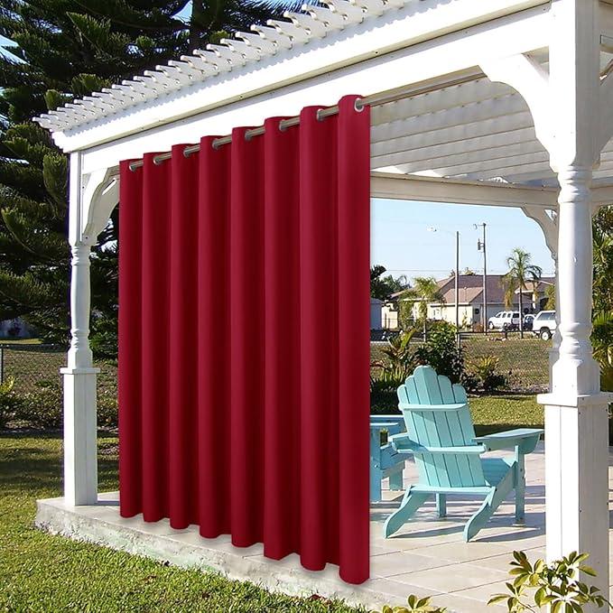 BONZER Outdoor Curtains for Patio Waterproof Thick Privacy Extra Wide Grommet...