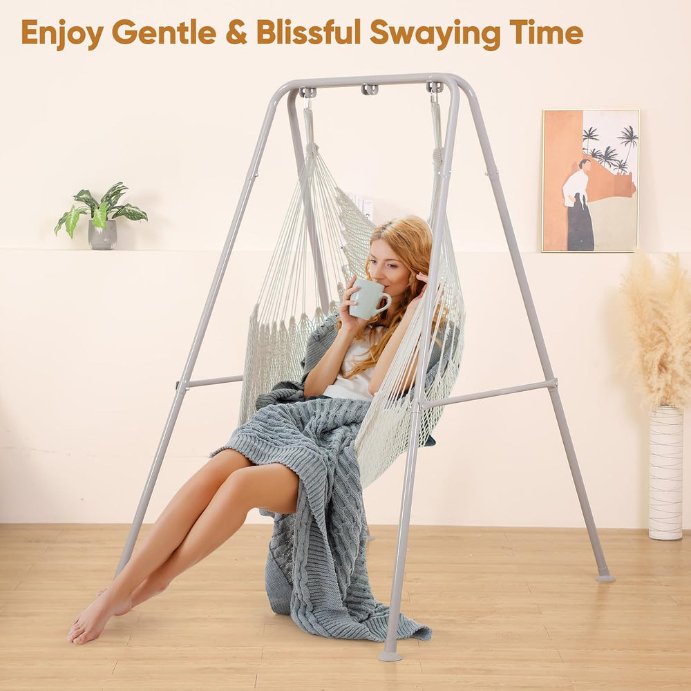 Foldable Hammock Stand, Portable Hammock Chair Stand, 300 lbs Capacity, Heavy...