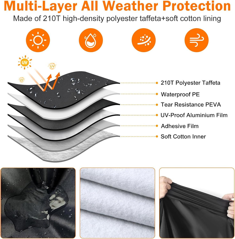6 Layers Waterproof Hammock Cover for 11-12ft Hammock Stand